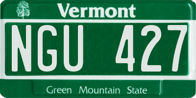 VT license plate NGU427