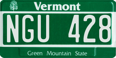VT license plate NGU428