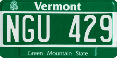 VT license plate NGU429