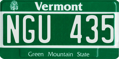 VT license plate NGU435