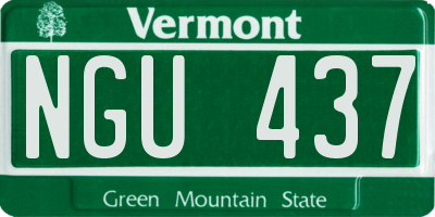 VT license plate NGU437