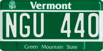 VT license plate NGU440