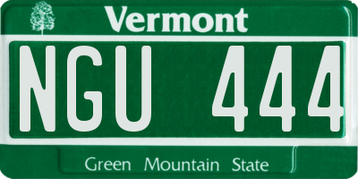 VT license plate NGU444