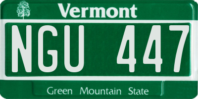 VT license plate NGU447