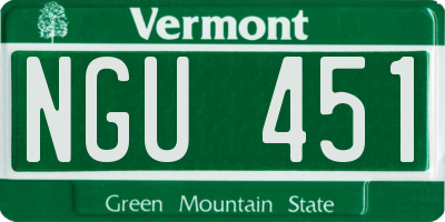 VT license plate NGU451