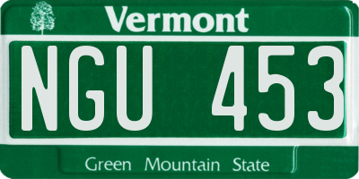 VT license plate NGU453