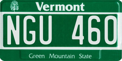 VT license plate NGU460