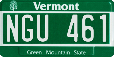 VT license plate NGU461