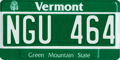 VT license plate NGU464