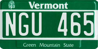 VT license plate NGU465