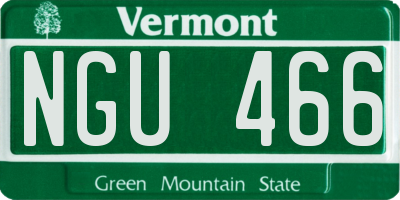 VT license plate NGU466