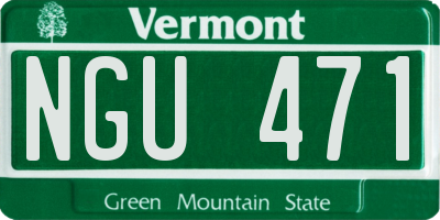 VT license plate NGU471