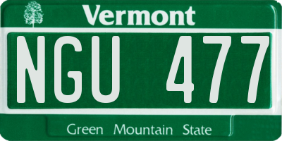 VT license plate NGU477