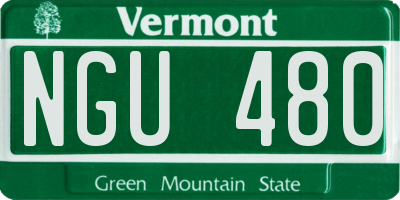 VT license plate NGU480