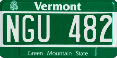 VT license plate NGU482