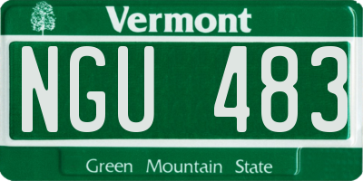 VT license plate NGU483