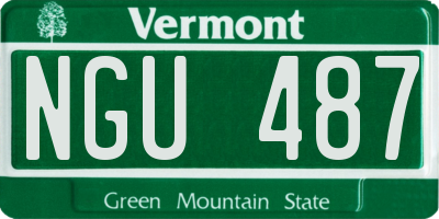 VT license plate NGU487