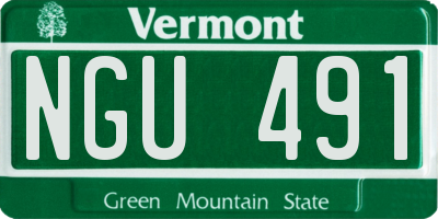 VT license plate NGU491