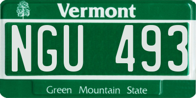 VT license plate NGU493