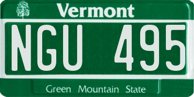 VT license plate NGU495