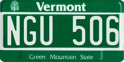 VT license plate NGU506