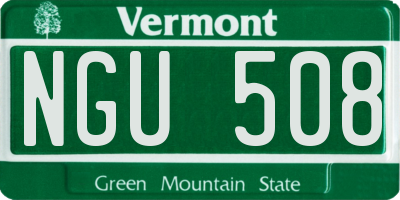 VT license plate NGU508