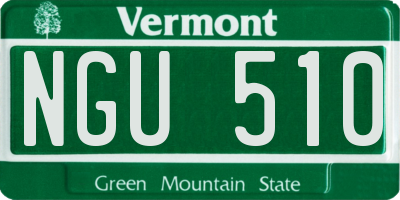VT license plate NGU510