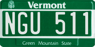 VT license plate NGU511