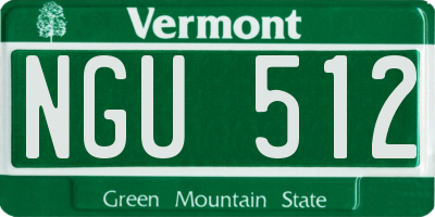 VT license plate NGU512