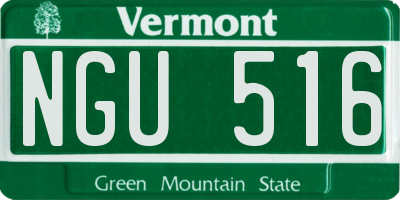 VT license plate NGU516