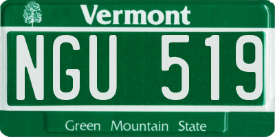 VT license plate NGU519