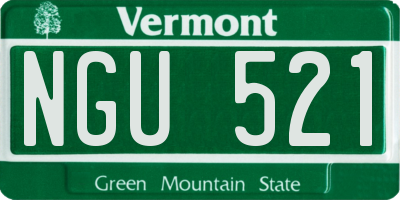 VT license plate NGU521