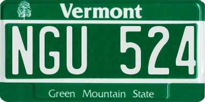 VT license plate NGU524