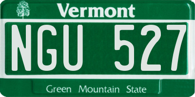 VT license plate NGU527