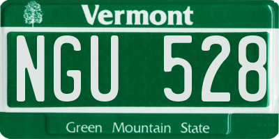 VT license plate NGU528