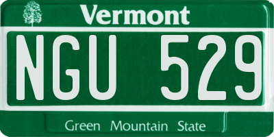 VT license plate NGU529