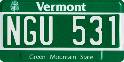 VT license plate NGU531