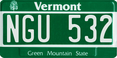 VT license plate NGU532