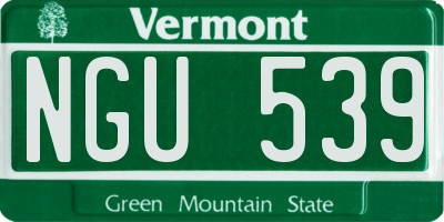 VT license plate NGU539