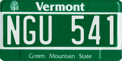 VT license plate NGU541