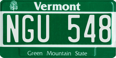 VT license plate NGU548