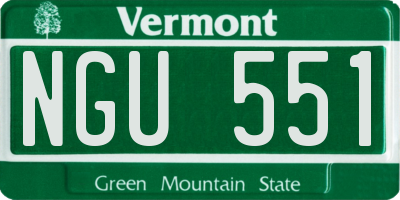 VT license plate NGU551
