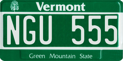 VT license plate NGU555
