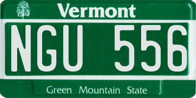 VT license plate NGU556