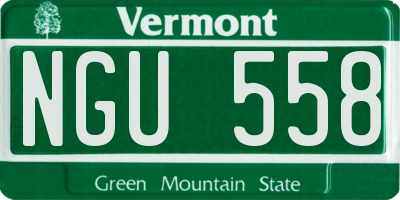 VT license plate NGU558