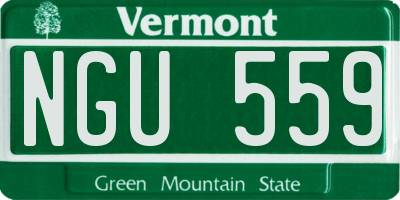 VT license plate NGU559