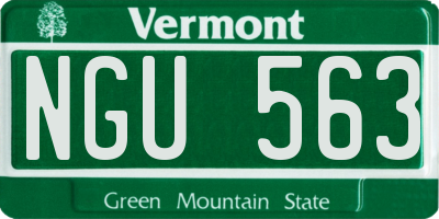 VT license plate NGU563