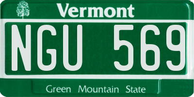 VT license plate NGU569
