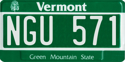 VT license plate NGU571