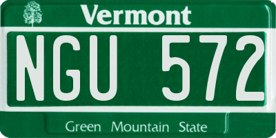 VT license plate NGU572